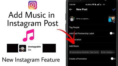 how do you add music to instagram post